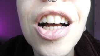 Naked Lips in Bright Light Give Tour of Teeth and Mouth