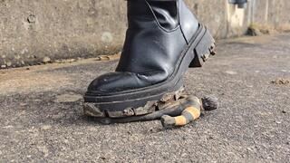 Kat Walks All Over Your Pathetic Little Body Wearing Her Dirty Knee High Boots