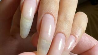 #216 - Admiring my very long nail beds