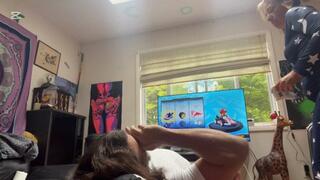 Mario Kart Stepsister FaceFarting in Billy’s Stupid Fucking Mouth!!