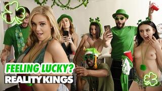REALITY KINGS - Kali Roses, Kat Monroe & Miki Cruz Ride Logan's Cock In Front Of Their Friends