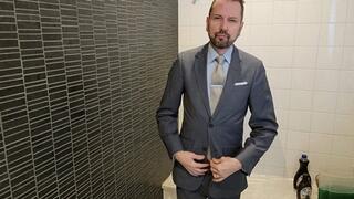 Self Gunge With Green Slime in Suit and Tie (part 1)