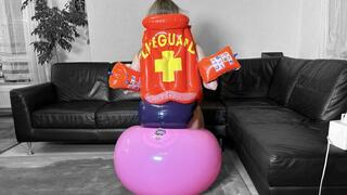 fully covered in inflatables