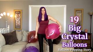 My 19 Big Crystal Balloons REMASTERED Balloon Popping Story - Subtitles - Kylie Jacobs - MP4 1080p HD
